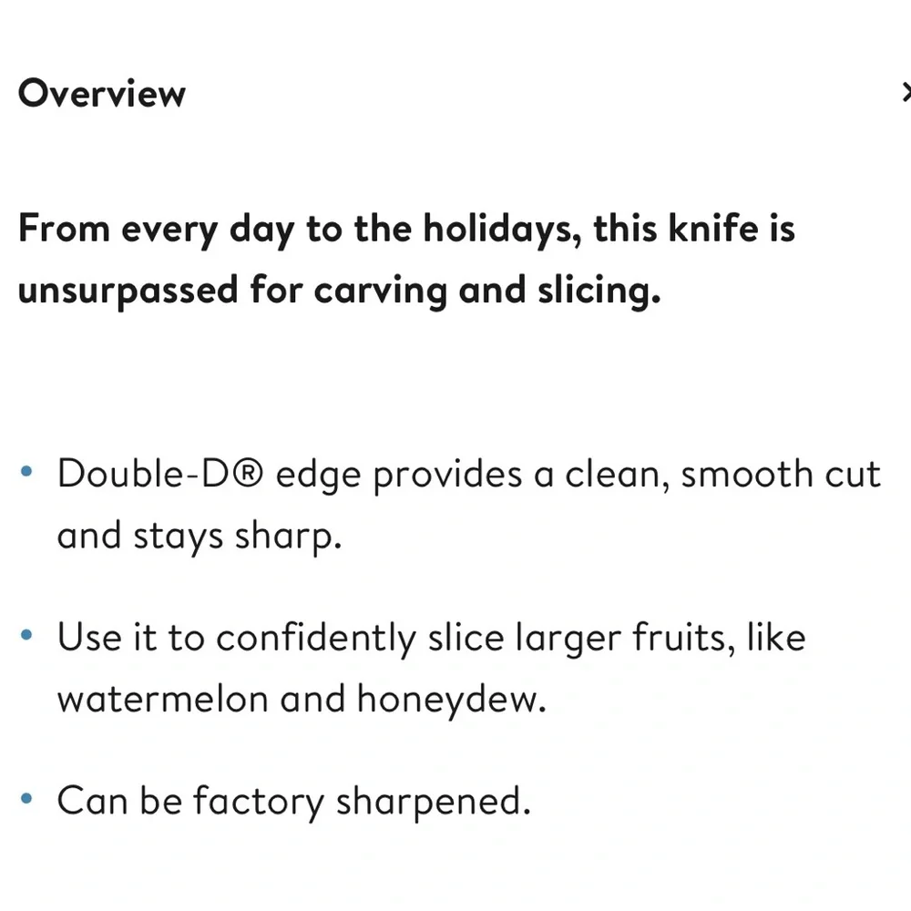 CUTCO 9” 1723 KB Carver Factory Reburbished Sharpened Serrated Brown